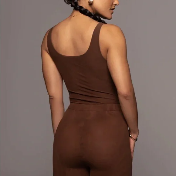Chocolate double mesh bodysuit - Picture 6 of 10